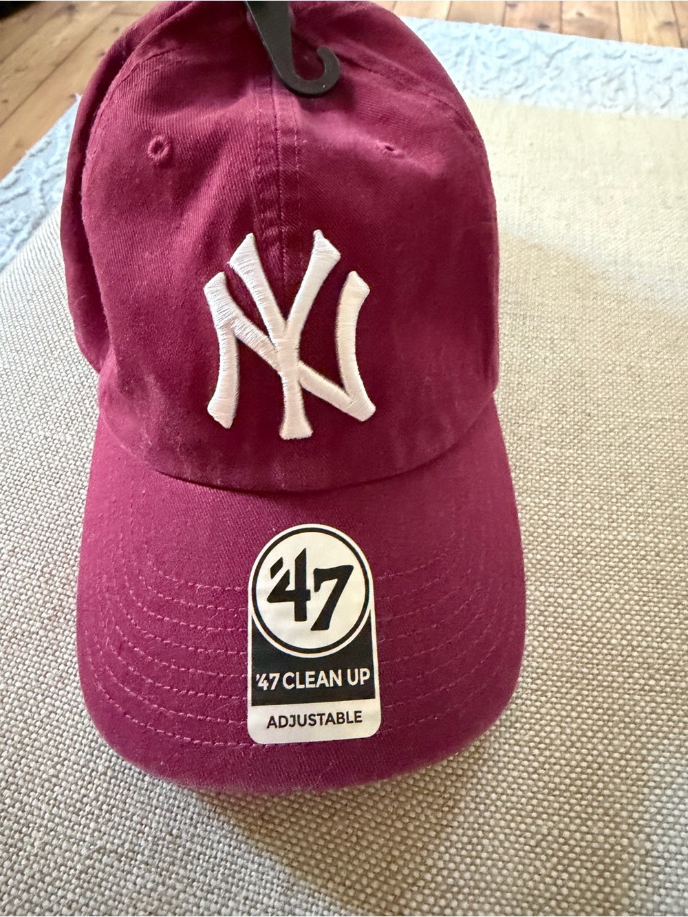 Brand New New York Yankees '47 Brand Clean Up Hat (Maroon / Burgundy)